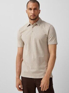 Simons Le31 oatmeal organic cotton polo shirt